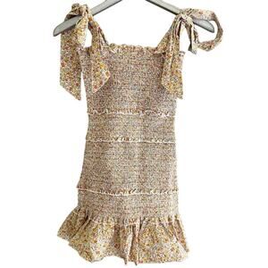 Mabl Smocked Floral Print Dress NEW